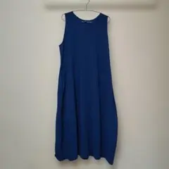 UNIQLO ジャージーバルーンワンピース/丈短め 青　3XL