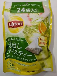 リプトン 水出しアイスティー グリーンティー ピーチ＆オレンジ 24袋のサムネイル