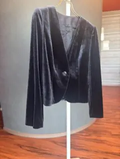 ANAYI ベルベット　ノーカラージャケット