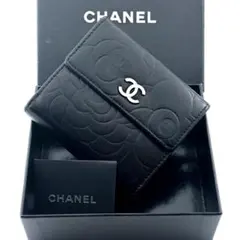 【極美品✨】シャネル 財布 ロゴ型押し Wホック 二つ折 CHANEL シャネル ココマーク Wホックサイフ ゴールド金具 二