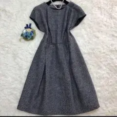 未使用級 マックスマーラ ロングワンピース モザイク調✨ 綿100 