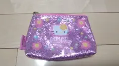 サンリオ　グリッター ポーチ ハローキティ　ハイビスカス　ギャル
