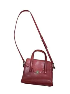 アニエスベー Agnes b レザー 赤 ショルダーバッグ