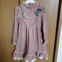 シャーリーテンプルベルベットワンピース110cm