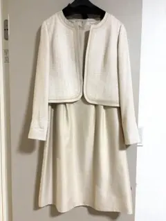 Rifanne アイボリー ジャケット付きワンピース 11号