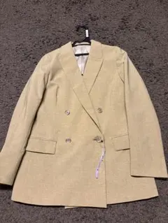 SUIT SELECT ベージュ ダブルブレストジャケット Sのサムネイル
