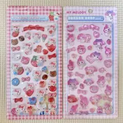 ボンボンドロップシール　ハローキティ マイメロ 2枚セット