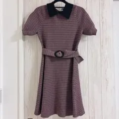 JILLSTUART ワンピース タイト チェック柄 ピンク