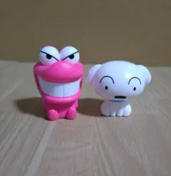 クレヨンしんちゃんミニフィギュア　ワニ山さん　シロ