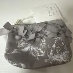 SNIDEL HOME 花柄リボンポーチ グレー 5th