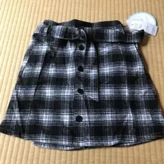 新品　アミエバ　秋冬　チェックスカート　ミニ　モノトーン　150 160