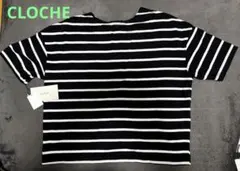 新品未使用⭐︎CLOCHE ボーダー Tシャツ 前後着用可 日本製のサムネイル