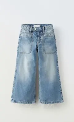 【ZARA KIDS】フレア デニムパンツ 122cm ライトブルー