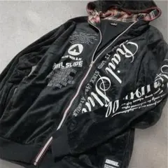 00s archive ベロア調　ジップアップパーカー　y2k 平成