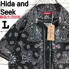 【新品タグ付き】ハイドアンドシーク　バンダナ柄オープンカラーシャツ　大きい