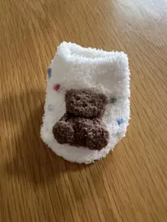 ジェラートピケ ベビー靴下 シリアルベア くま 片足