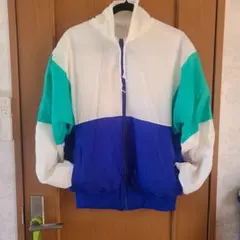 80s　ナイロンジャケット mcGraw カラーブロック ナイロンジャケット S
