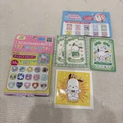 サンリオ　韓国カード・ダイカットステッカー ポチャッコ