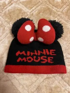 ミニーマウス 耳付きニット帽 50〜52cm