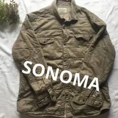 SONOMA キルティング ベージュジャケット 裏地ネルシャツ