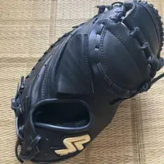 キャッチャーミット 軟式 野球グローブ ブラックのサムネイル