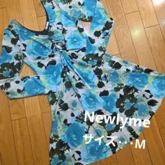 Newlyme ニューリーミー 夢展望ワンピース 花柄ワンピース y2k ギャルのサムネイル
