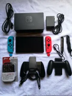 Nintendo Switch 本体 青赤ジョイコン　充電グリップ　ミニグリップ