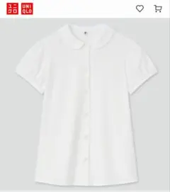 新品 タグ付 ユニクロ ガールズ　エアリズム ブラウス 半袖 120 子供服