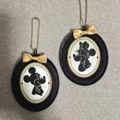 ミッキー・ミニー シルエット キーホルダー