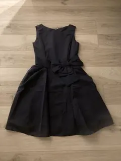 新品 タグ付き ワンピース ドレス リボン パーティ フォーマル ネイビー