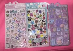 シール ぷくぷくシール ぷっくりシール 3Dシール ボンボンドロップシール 3点