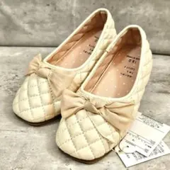 タグ付未使用 アプレレクール フォーマルシューズ リボン キルティング 18cm