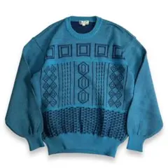 貴重【VINTAGE】80s 90s 立体レトロビンテージニット オールド 古着