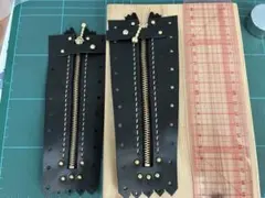 リクエスト⭐︎NEWジッパーユニット30 コンバースオールスター10穴用　黒革