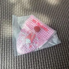 My Melody チェック柄ポーチ付きミニはさみ
