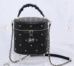 Radyビジュー付きバニティブラックショルダーバッグ♡
