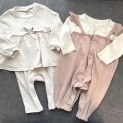 ベビーロンパース　2点セット　女の子　70cm