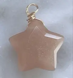 う*ら様 サンストーン ペンダントトップ ストラップ アクセサリー 天然石 星