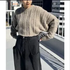 KBF ループヤーンジャガードニット （BEIGE）