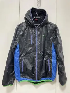 PUMA×BEAMS別注柄ZIPウインドブレーカーM ブラック/ブルー/グリーン