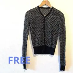 透け感　長袖カーディガン　キラキラ　ブラック