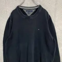 トミーヒルフィガー　ネイビー　コットンニット　ビックサイズ　2XL