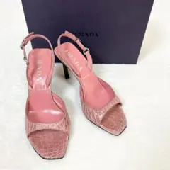 PRADA プラダ　パイソンレザー　ストラップパンプス ハイヒール
