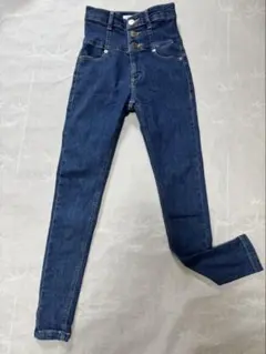 emoda ヌードハイウエストデニム　XS ブルー