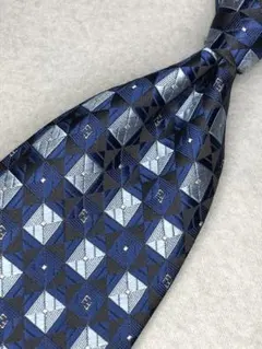 400 【美品】 フェンディ ネクタイ パターン柄 ズッカ柄