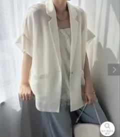 DouDou GOLD1つボタンメッシュ半袖 ジャケットのサムネイル