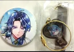 悪魔執事と黒い猫　バスティン　鍵型キーホルダー＆缶バッジセット　あくねこ