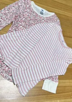 ワッフルロンT 2枚組　 140 長袖カットソー　UNIQLO＆OLD NAVY