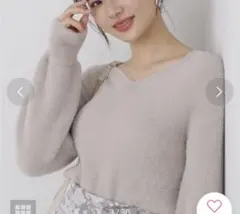 プロポーションボディドレッシング ショート丈フェザーニット