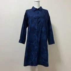 グラニフ　アート　デザイン　ワンピース　春　ブルー　青　綿　綿100% 柄